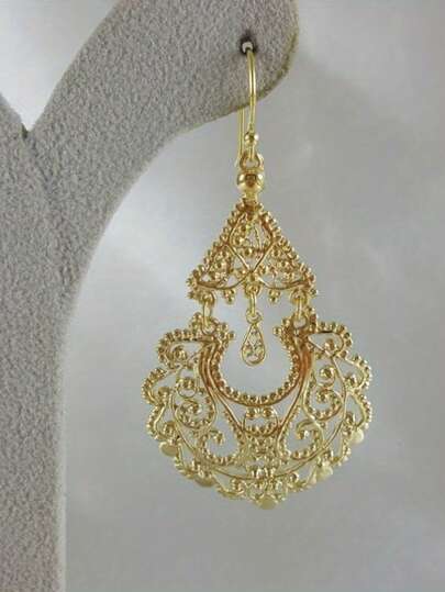 1쌍 보헤미안 스타일 할로우 패턴 빈티지 귀걸이, 수제 주얼리, 완벽한 휴일 선물