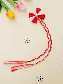 1pc High-Quality National Flag Color Braid Hair Clip, Cute & Cool Braided Hairpin For Fans, Party, Team Cheering Performance Decoration - Multicolor - View 14