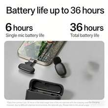 DELI MN511 Wireless Lavalier Microphone, Suitable For Mobile Live Streaming, Noise Cancellation, Small Recording, Anti-Interference, Single Mic With Charging Base - View 2