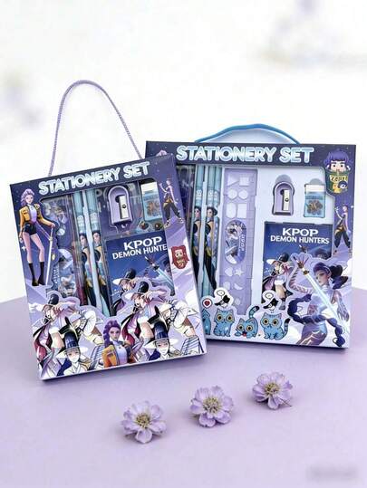 Hasbro Hộp đựng văn phòng phẩm phong cách thần tượng K-Pop, đồ dùng học tập chất lượng cao, món quà lý tưởng cho người hâm mộ K-Pop và học sinh.