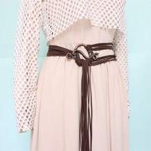 1pc Plus Size Knotted Rope Belt, Suitable For Women, Nordic Witch Waist Chain, Troll Diagonal Waist Belt, Shaman Pagan Viking Accessory, Renaissance Fair Boho Waist Rope, DIY Waist Rope - B - View 2