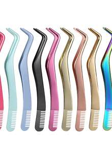 Stainless Steel Eyelash Curler With Comb, Beauty Tool Set For Eyelash Curling, Eyebrow Trimming, False Eyelash Application - Multicolor - View 12