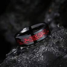 Wedding Jewelry Romantic Couple Rings For Lover's Cute Women Red Rhinestones Zirconia Rings Set  Men Stainless Steel Rings Wedding Band Jewelry - 女士戒指 - 查看 7