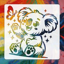 1 pièce Modèle de peinture mignon de koala, papillon, étoile, 15 cm, design créatif, convient pour le scrapbooking, l'art mural, la décoration d'intérieur, les cartes de vœux, l'artisanat textile, les modèles DIY - Ensembles - Voir 1