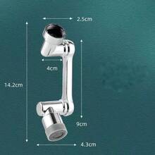 1pc Universal Rotatable Faucet Extender With 1080° Rotation - Anti-Splash Aerator, Water-Saving Faucet Nozzle, Durable Full Metal Structure, Easy Installation And Space-Saving Design - Silver - View 11