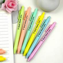 24pcs Custom Design Ballpoint Pens, Black Ink, Smooth Writing, Holiday Gift, Christian Church Stationery, Party & Event Supplies - Sets - View 2