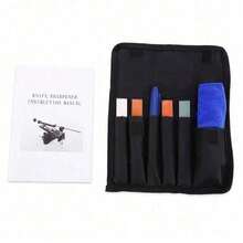 瑞鑫Pro II全铁钢专业厨刀磨刀器厨房磨刀系统固定角度4石磨刀石 - 黑色 - 查看 4