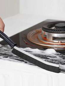 缝隙清洁刷，浴室瓷砖缝隙清洁刷，手持长柄清洁工具，家用厨房缝隙、窗户、门轨、瓷砖缝隙清洁刷 - 黑色 - 查看 7