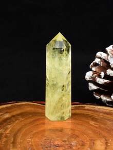 1 pieza Vara de cuarzo cristal natural amarillo citrino piedra de curación en forma de hexágono punta de vara de curación joyería - citrino - Ver 17