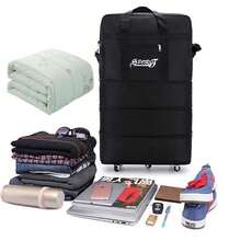 Extra Large 42 Inch Lightweight Trolley Suitcase Portable Travel Luggage For Daily & Trips - Black - View 6