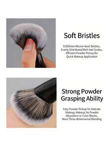 1pc Dual-Ended Foundation & Contour Brush, Multi-Function Dual-Ended Makeup Brush, Contour Brush, Professional Makeup Brush, Suitable For Girls, Ideal Birthday, Valentine's Day Gift, Best Color, Women's Gift - Multicolor - View 4