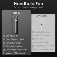 1个迷你便携式数码折叠风扇，轻巧手持可充电风扇，带挂绳 - 适合办公室、户外、旅行和露营 - 随时随地保持凉爽，巴西情人节，巴西情人节，6月12日情人节，爱情礼物，情侣礼物，浪漫礼物，周年纪念礼物，送给男朋友/女朋友的礼物，礼物，珠宝，巴西六月庆祝活动 - 多色的 - 查看 4