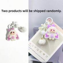 1 pièce Porte-clés poupée en peluche mignonne, porte-clés sphérique de style dessin animé avec un design mignon, pendentif pour sac de fille, accessoire à la mode, porte-clés de voiture rose, accessoires, statue douce et mignonne, le meilleur cadeau pour une amie, style personnalisé avec un charme féminin fort, cadeau d'anniversaire, cadeau de couple, pour la collection, l'affichage et le stockage, un souvenir indispensable. - Multicolore - Voir 15