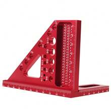 Aluminum Alloy Square Protractor, Woodworking Oblique Triangle Ruler And Angle Marking Device, 45/90 Degree Precision Industrial Measuring Tool, 3D Multi Angle Measuring Ruler, Metric System, Angle Marking Device With Positioning Pin, Suitable For Engineers And Carpenters - Metric System - View 6