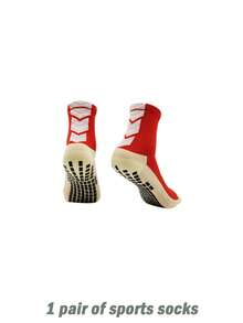 男士足球/运动袜，中筒长度，防滑点状毛巾底，透气，适合跑步、篮球、训练、运动，速干 - 彩色 - 查看 6