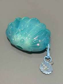 1pc Summer Ocean Shell Holographic Laser Pearl Bluetooth Earphone Case, Compatible With AirPods 1/2/3/4/Pro/Pro3, Ins Style Bluetooth Earphone Case - Multicolor - View 4