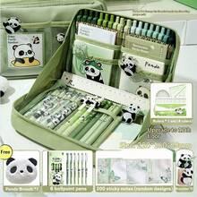 33-Piece Panda Stationery Set, 12-Layer Panda Pencil Case, Large Capacity High-Value Ins Style Pencil Box, Multi-Layer Student Pencil Case, Multifunctional Pencil Box For Primary School Students, With Stickers, Pens, Keychains, Brooches, Gift Set - 12-layer Multi-functional Pencil Case 1 - View 20