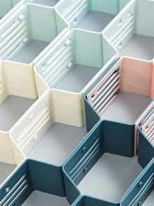 6/12pcs Adjustable Drawer Organizer With Sliding Dividers And Expandable Shelves - Multicolor - View 3