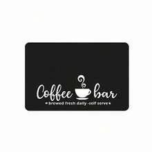 1pc Black Coffee Bar Printed Kitchen Counter Dish Drying Mat, Super Absorbent With Anti-Slip Rubber Backing, Multipurpose Mat For Coffee Maker - Multicolor - View 7