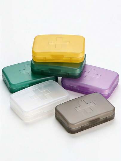 1/3 حبة منظم أقراص بفتحات زمنية - للسفر والعمل وتخزين الأدوية المنزلية - قابل للتكديس، غطاء محكم الإغلاق - متوفر باللون الأبيض الشفاف والأسود والبرتقالي والبنفسجي والأخضر الداكن - مناسب للمرضى وكبار السن، تصميم محمول، بناء قوي، مريح للمهنيين المشغولين، قابل للاستخدام طوال العام