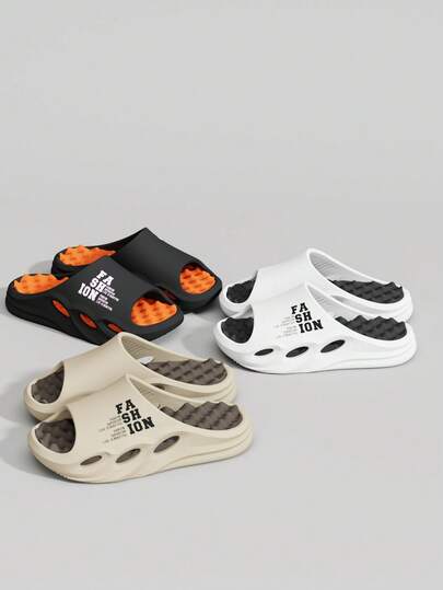 Men's Summer Thick-Sole Soft Comfortable Lightweight Non-Slip Massage Slippers, Versatile Casual Outdoor Beach Sandals