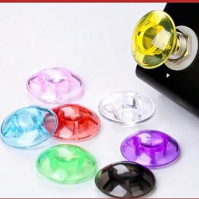 8个彩色糖果蘑菇造型效果器脚踏开关帽，吉他效果器踏板保护盖