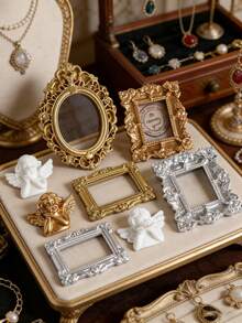 4件套复古维多利亚风格迷你相框装饰，复古迷你相框拍摄道具，DIY拍摄场景装饰，娃娃屋配件，DIY迷你房屋家具模型，手工爱好，迷你装饰，创意展示，珠宝定位框，珠宝展示道具，生日毕业礼物，家居装饰，房间装饰 - 多色 - 查看 9