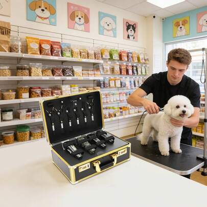 RibasuBB Portable Barber Stylist Carrying Case, Large Capacity Organizer For Clippers, Scissors, Combs, And Styling Tools, Durable With Double Password Lock