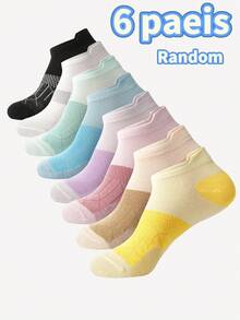 5双装女士加厚踝袜 - 透气休闲低帮跑步袜，女士压缩袜，适合所有季节跑步和各种运动，节日礼物 - 彩色 - 查看 20