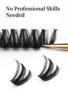 192pcs D-Curl 100D Fluffy False Eyelashes, 8-18mm Individual Lash Clusters For Natural Look, Delicate & Long-Lasting Eyelash Extension, Essential Makeup Tool - D - View 7