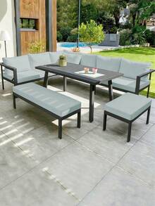 1 chiếc vỏ đệm ghế sofa bằng lụa sữa màu trơn, độ co giãn cao, chống bụi, có thể giặt được, phù hợp cho mọi mùa, thích hợp cho sân hiên, sân vườn và nhiều dịp khác nhau, bán lẻ từng chiếc, không bán theo bộ. - Màu Xám nhạt - Xem 7