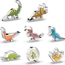 12pcs/Box Dinosaur & Animal Cookie Cutter Set, Stainless Steel Shaped Biscuit Candy Mold, Suitable For DIY Kitchen, Baking, Theme Birthday Party - View 13