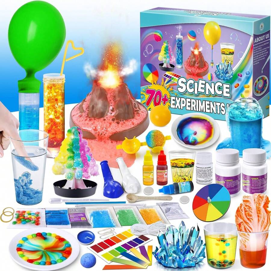 2026 Spring & Summer 70+ Experiments Science Kit For Kids, STEM Chemistry Lab Set, Educational Learning Toys & Creative Science Projects, Ideal Birthday Holiday Gifts For Boys & Girls