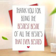 Thiệp chúc mừng sinh nhật bạn thân, Cảm ơn vì đã là người bạn tốt nhất, Vật phẩm dành cho doanh nghiệp nhỏ, Thiệp cảm ơn, Quà tặng sinh nhật, Thiệp chúc mừng độc đáo - Một kích cỡ phù hợp cho tất cả - Xem 8