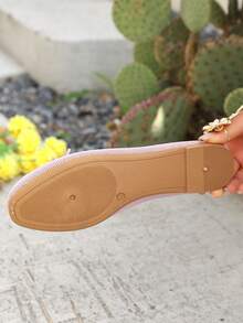 Women's Elegant Round Toe Bow Ballet Flats, Suitable For Spring, Summer, And Easter Holidays - Pink - View 5