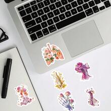 56 miếng dán graffiti hoạt hình giải phẫu, dùng để trang trí đàn guitar, ván trượt, bình nước, ván trượt tuyết, laptop, máy tính, ốp điện thoại, tủ lạnh, cửa, hành lý, sổ tay. - Nhiều màu - Xem 5