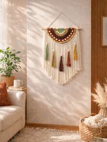 1 tấm trang trí tường tua rua dệt phong cách Bohemian, tranh treo tường dệt Boho, trang trí nghệ thuật tường Bohemian, trang trí nhà mộc mạc, trang trí tường phòng khách phòng ngủ ấm cúng, trang trí thảm Boho, trang trí tường nghệ thuật, trang trí nhà cửa, trang trí nội thất phong cách Bohemian sáng tạo, trang trí tường căn hộ studio. - Nhiều màu - Xem 10