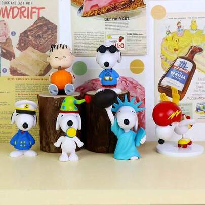 SNOOPY 1pc Cute Desktop Decor Model, Suitable For Home Office Healing Decoration, Holiday Birthday Gift For Friends Office Desk Accessories Desk Accessories Office Supplies Office Accessories