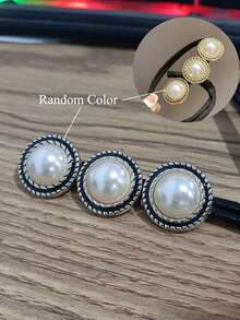1/2pcs Elegant Faux Pearl Retro Style, Unscented Relaxed-Textured Hair Compatible, Faux Pearl Flower Decor Magic Hair Bun Maker, Twist Hair Bun Maker, Faux Pearl Decorative Hair Clip, Slouchy Weave Ponytail Holder, High-Grade Hair Curler For Tied Ball Head Design Hair, Fall, Travel, Hair Tools, Fall, Hair, Travel, Women, Hair Tools, Stuff, Gifts, Travel, Hair Accessories For Women - Nhiều màu - Xem 11
