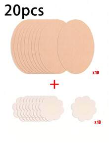 20片装大腿防摩擦贴和乳贴套装，隐形亲肤粘性垫，旨在防止摩擦并隐藏在衣物下 - A - 查看 14