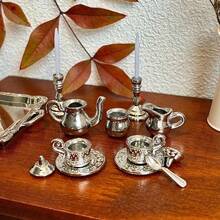 This Luxurious Dollhouse Candlelight Dinner And Tea Set, Including Cutlery, Tray, And Teaware, Is An Essential Decoration For Any Dollhouse Living Room Or Kitchen Scene. - one-size - View 9