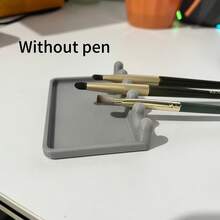 1个便携式画笔架，带滴水盘，前置托盘设计方便清洁，防止桌面沾染颜料，便于携带，节省空间，适用于水彩、丙烯、油画画笔，便携式画笔收纳架，美术工作室用品 - A - 查看 5