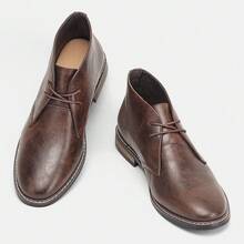 Men's Desert Boots, Classic Retro Derby Boots, Wear-Resistant Anti-Slip Casual Ankle Boots - Coffee Brown - View 8
