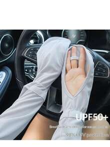 Women's Anti-UV Ice Sleeves, Loose Fit Driving Arm Sleeves, Breathable Hand & Finger Protection, Summer - Multicolor - View 2