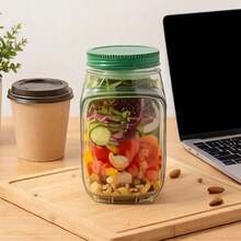 Plastic Salad Container, Portable Kitchen Salad Bowl - View 4