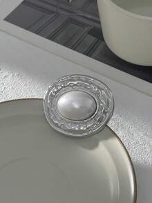 1枚女士优雅简约金属艺术造型时尚婚礼胸针，独特个性情侣魅力配饰 - 彩色 - 查看 9