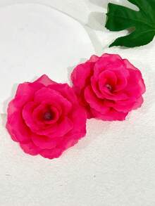 2pcs Women's Middle Eastern Festival Gold, Silver, Green, Orange, Pink, Blue Rose Flower Hair Clips, Casual Bohemian Hawaii Beach Party Elegant Halloween Christmas Accessories, Festival Outfits For Women, Girly, Christmas, Hair Accessories, Valentines Accessories, Head Accessories, Hairpin,Summer,Holiday,Travel - Multicolor - View 22