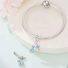 A Silver Plated Bow Set Pendant Suitable For 3mm Original Bracelet Necklace DIY Beaded Women's Daily Gift, Birthday Party Holiday Gift - Multicolor - View 5
