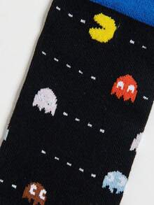 1 Pair Casual Fun Snake Print Socks, Breathable Mid-Calf Socks For Men, Students, Novelty Ankle Socks For Women, Crazy Happy Socks, Suitable For All Seasons - Multicolor - View 5