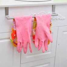 1 pièce Porte-serviettes sur porte en acier inoxydable, sans perçage requis pour l'accrocher sur le placard, convient pour la cuisine et la salle de bain pour ranger les serviettes, les gants et les chiffons de nettoyage - Multicolore - Voir 5